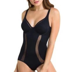 Body à Armatures Avec Plumetis Perfect Séduction Noir