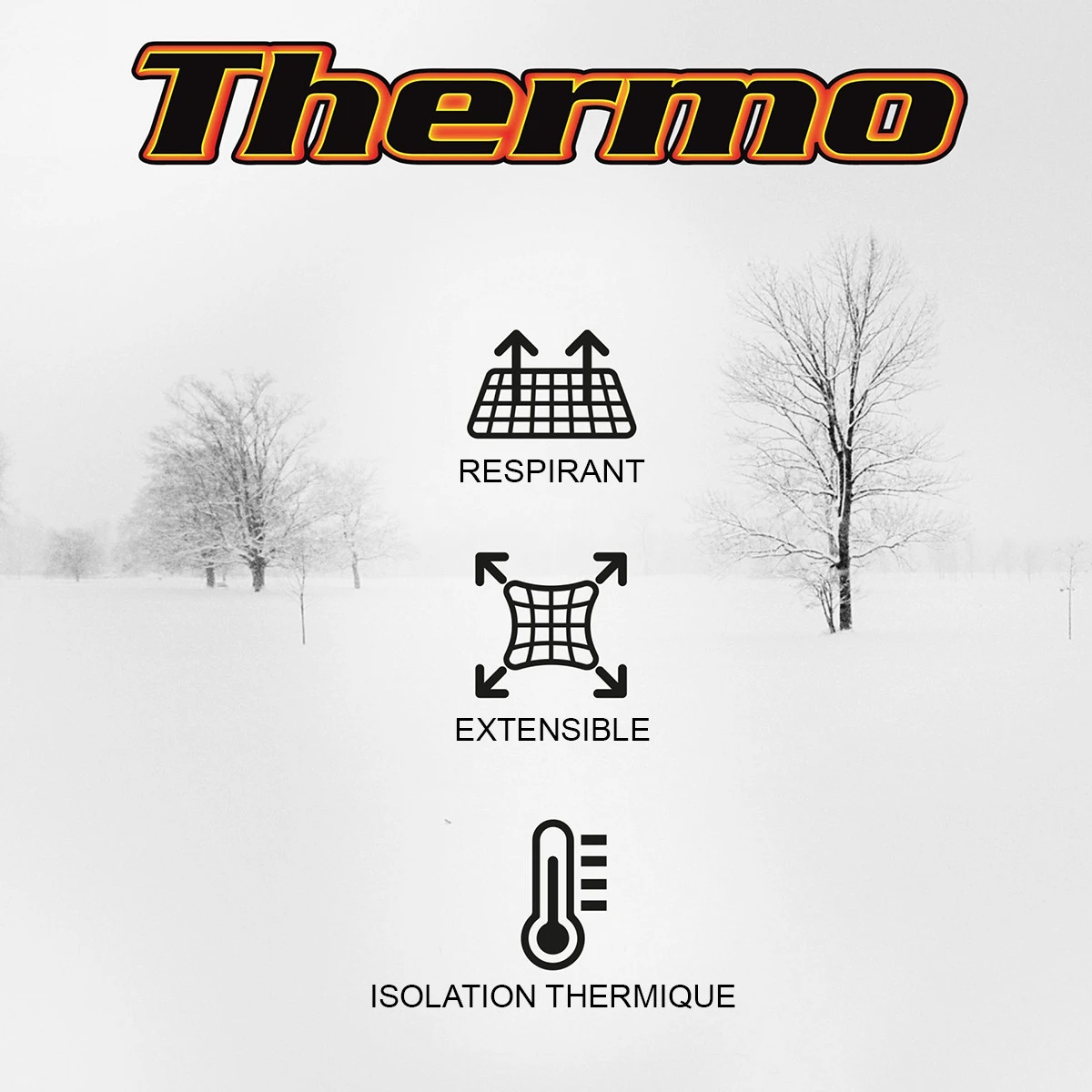 Body Manches Longues Col Rond Anti Froid Thermo Noir – Image 4