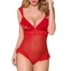 Obsessive Body Décolleté Avec Froufrous Tatiana Rouge