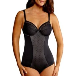 Rosa Faia Body Plumetis à Armatures Emily Noir