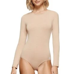 Body Protection Froid Manches Longues Col Rond Thermo Beige