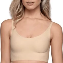 Bye Bra Brassière Sans Coutures Beige Col Rond Bretelles Multi-positions