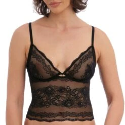 Wacoal Caraco à Armatures En Dentelle Ravissant Noir