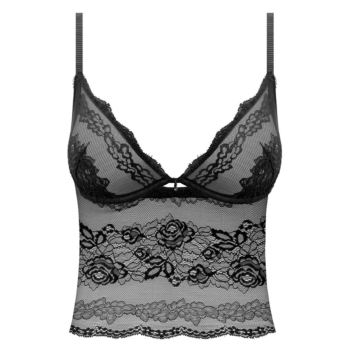 Wacoal Caraco à Armatures En Dentelle Ravissant Noir – Image 4
