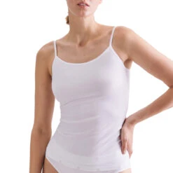 Seidensticker Caraco En Microfibre à Fines Bretelles Micro Flex Blanc