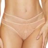 Culotte En Dentelle Avec Lanières Charlize Beige