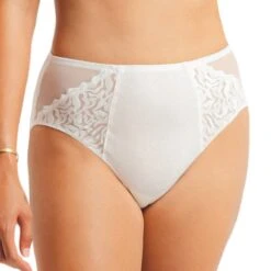 Culotte Haute Avec Broderies Irisées Electric Waves Nacre