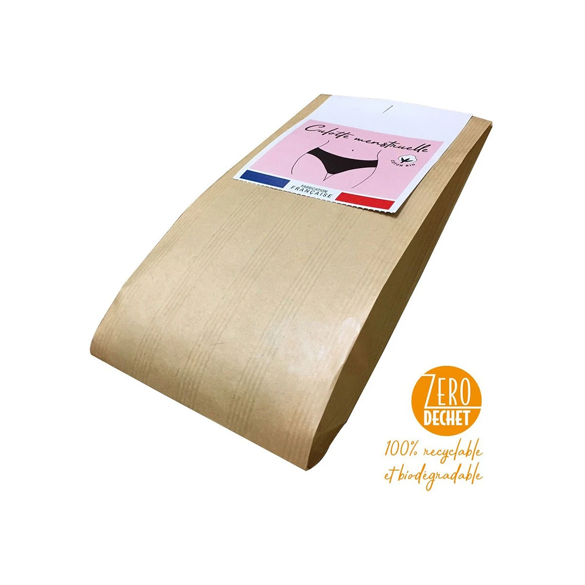 Culotte Menstruelle 1ères Règles Flux Léger à Moyen En Coton Bio Sans Substances Nocives – Image 3