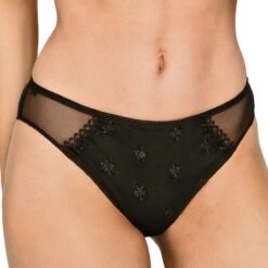 Culotte Tulle Et Microfibre Chantilly Noir