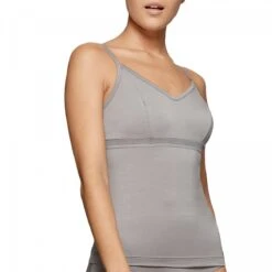 Débardeur à Fines Bretelles En Lyocell Soft Premium Travel Gris