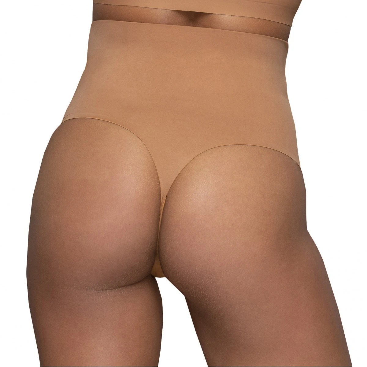 Bye Bra Gaine String Invisible Taille Haute Gainage Léger Light Brown