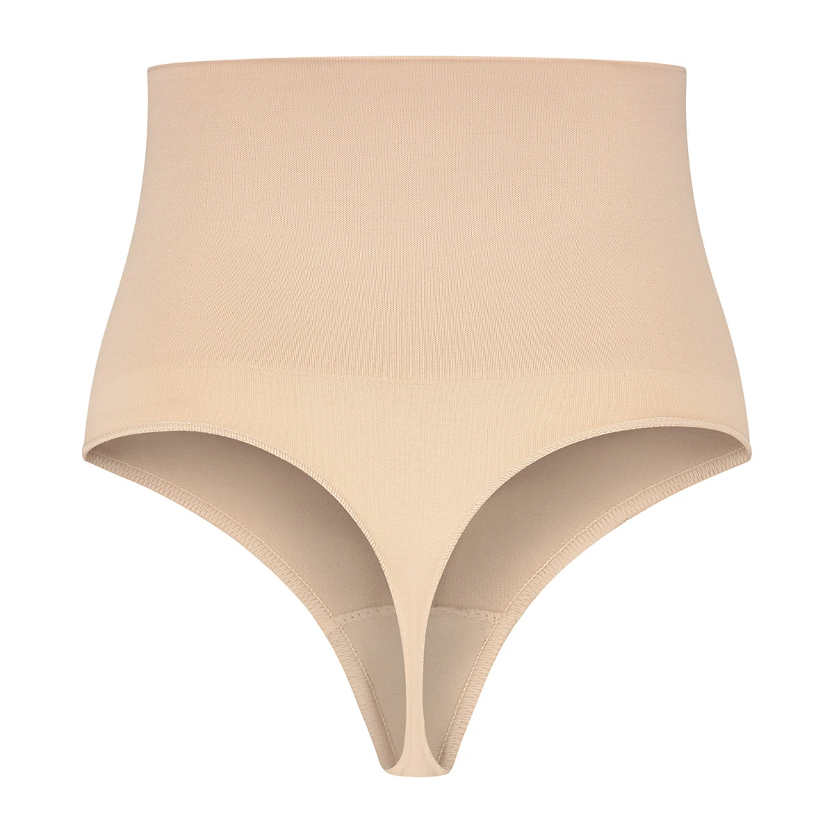 Bye Bra Gaine String Seamless Taille Haute Gainage Moyen Beige – Image 4