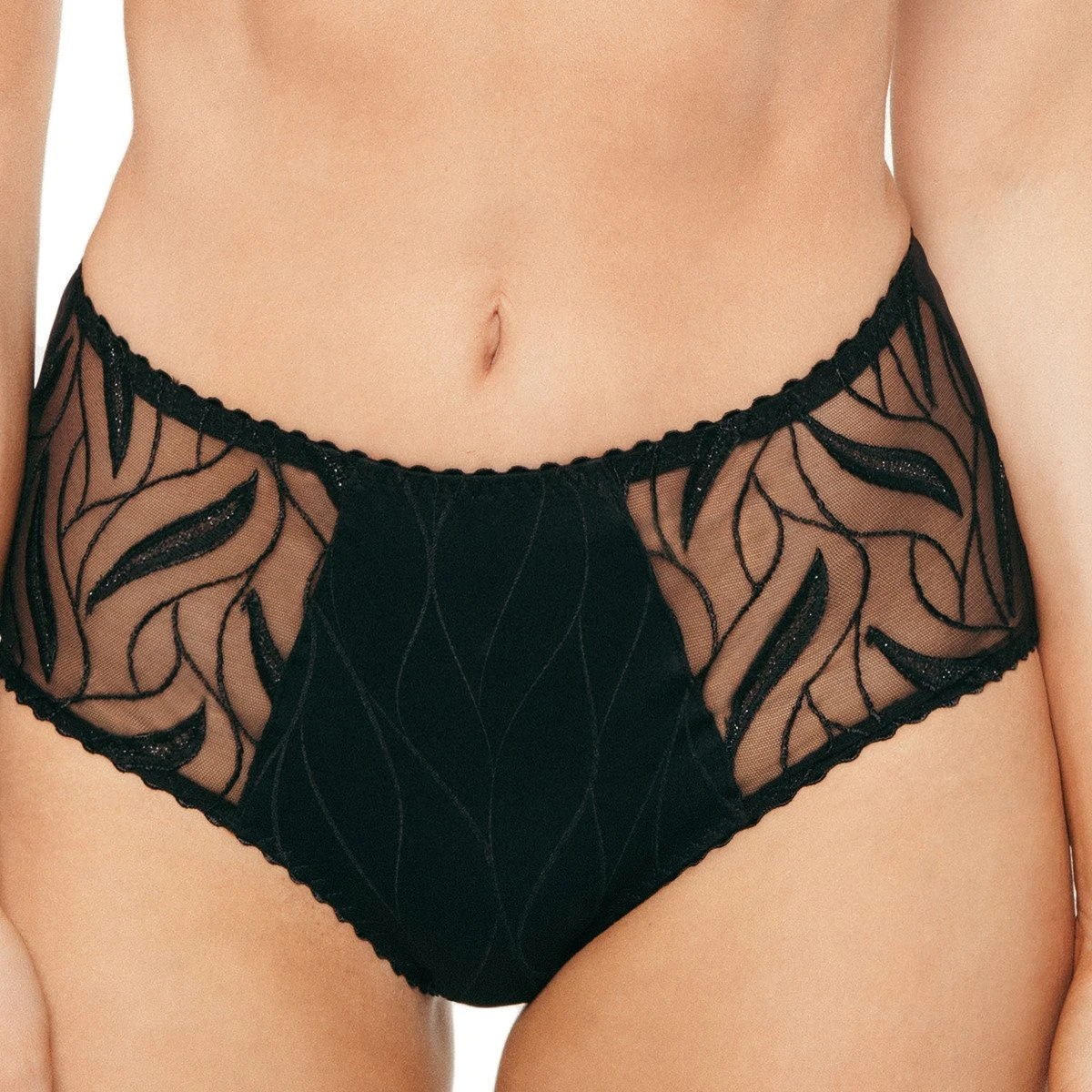 Maxi Culotte En Tulle Brodé Julia Noir