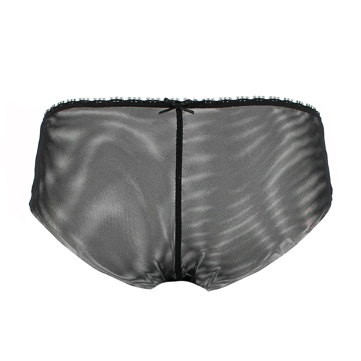 Shorty Broderies Et Tulle Courbes Persanes Noir – Image 4