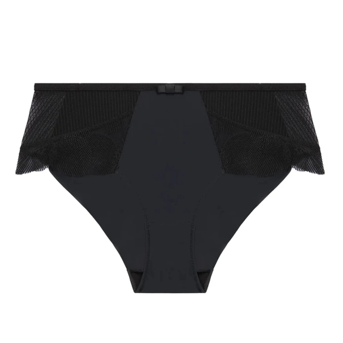 Shorty Broderies Florales Et Rayures Mirage Botanique Noir – Image 3