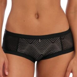 FREYA Shorty Chic En Dentelle Géométrique Tailored Noir