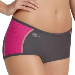 Shorty De Sport Respirant Rose Anthracite