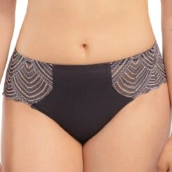 Shorty échancré Avec Broderie Graphique Graal Smoke