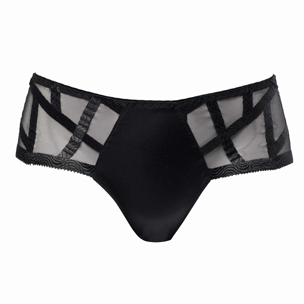 Shorty En Tulle Noir Transparent Serie Noire – Image 5