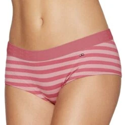 Eden Park Shorty Femme Rose à Rayures Rose Clair En Coton Biologique