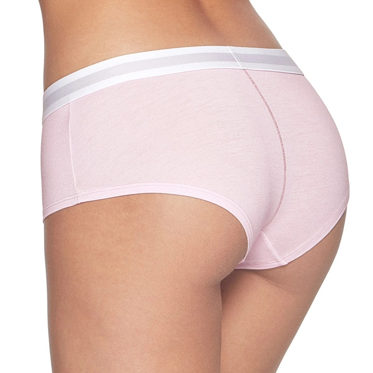 Eden Park Shorty Femme Rose Poudré à élastique Plat Blanc En Coton – Image 2