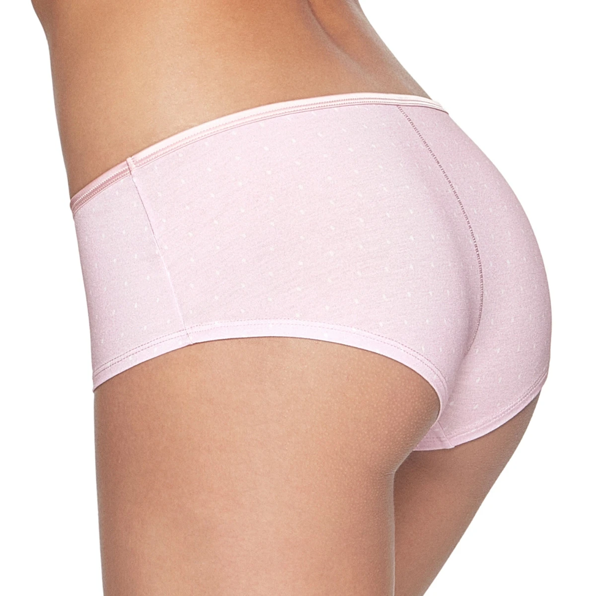 Eden Park Shorty Femme Rose Poudré à Pois Blancs En Modal – Image 2