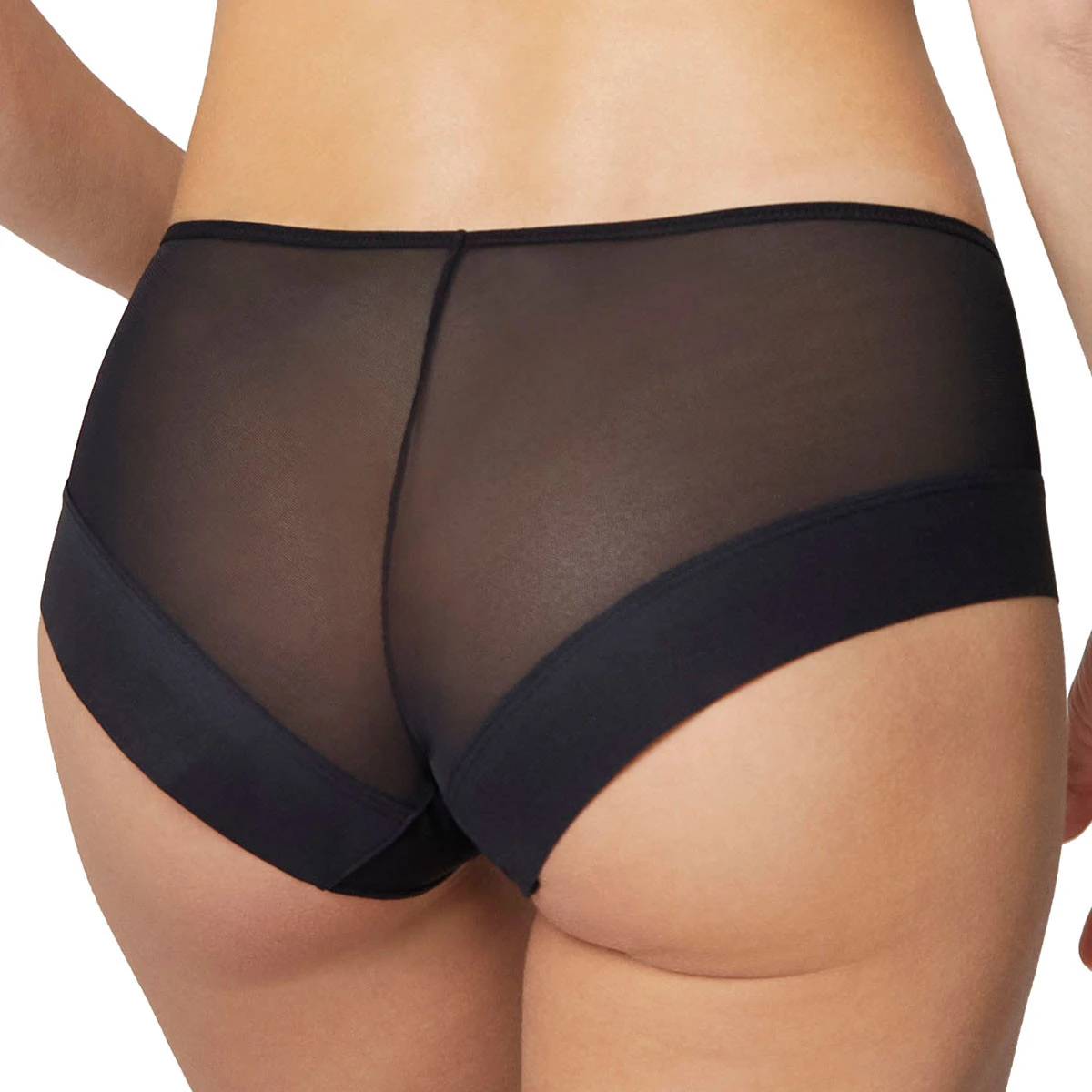 Shorty Transparent Imprimé Floral Jardin D'hiver Noir – Image 2