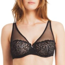 Soutien-gorge Foulard à Armatures Electric Waves Noir