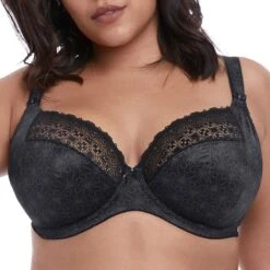 ELOMI Soutien-gorge Plongeant Avec Renfort Latéral Kim Noir