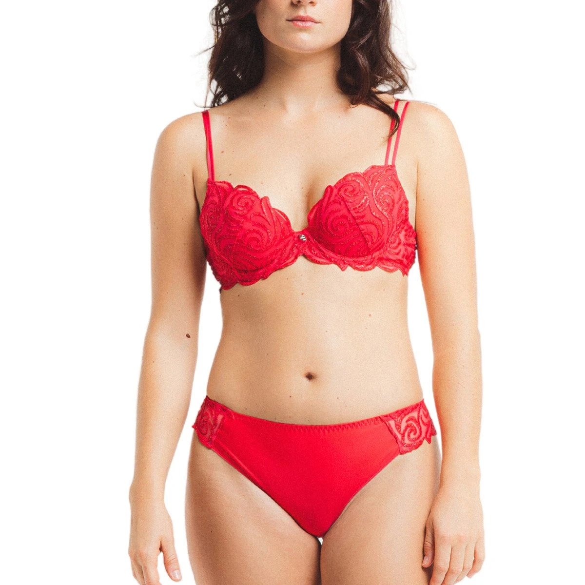 Soutien-gorge Push-up Avec Coussinets De Micro-billes Tribal Hibiscus – Image 2
