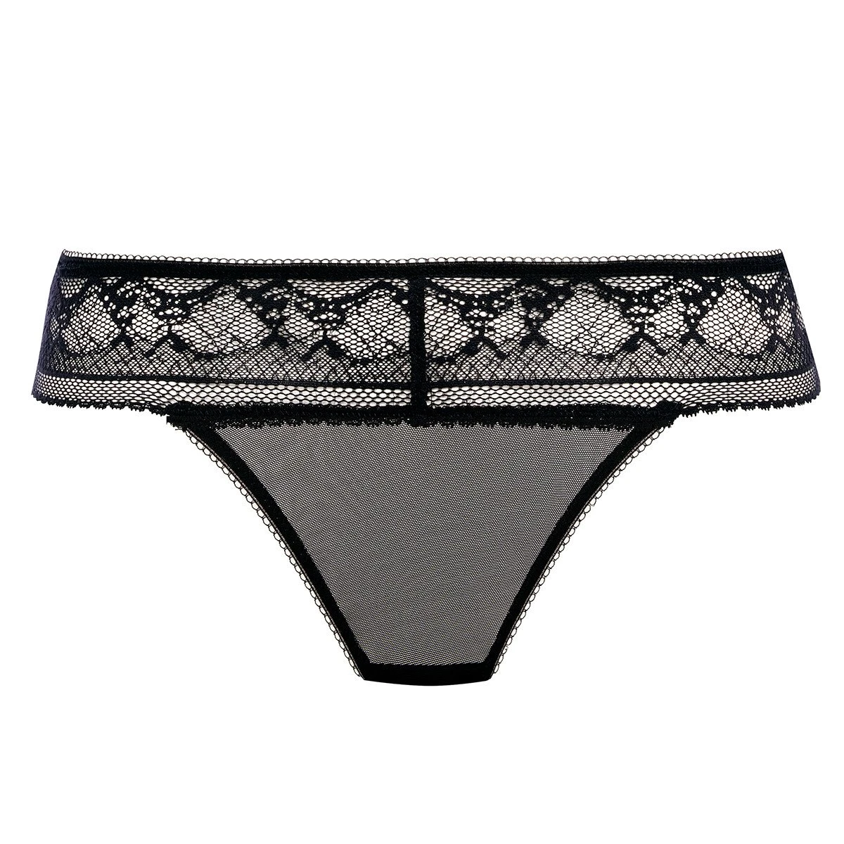FREYA String Brésilien En Dentelle Infinity Fields Noir – Image 5