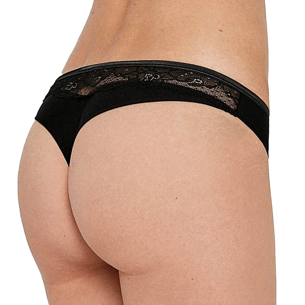 String Lyocell Et Dentelle St.Valentine Noir – Image 2