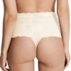 Underprotection String Taille Haute En Dentelle éco-responsable Et Vegan Luna Blanc