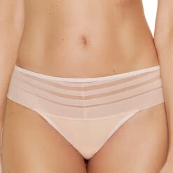 String Tanga à Rayures Luna Beige