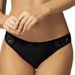 String Tanga échancré Greta Black