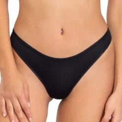 String Uni En Microfibre Pure Noir