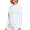 T-shirt Thermique Manches Longues Col Rond Thermo Blanc
