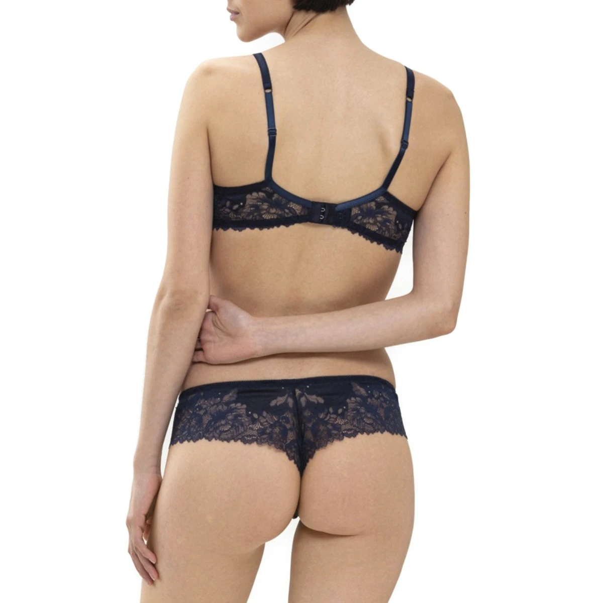 MEY Tanga Brésilien En Dentelle éco-responsable Luxurious Night Blue – Image 3