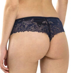 MEY Tanga Brésilien En Dentelle éco-responsable Luxurious Night Blue