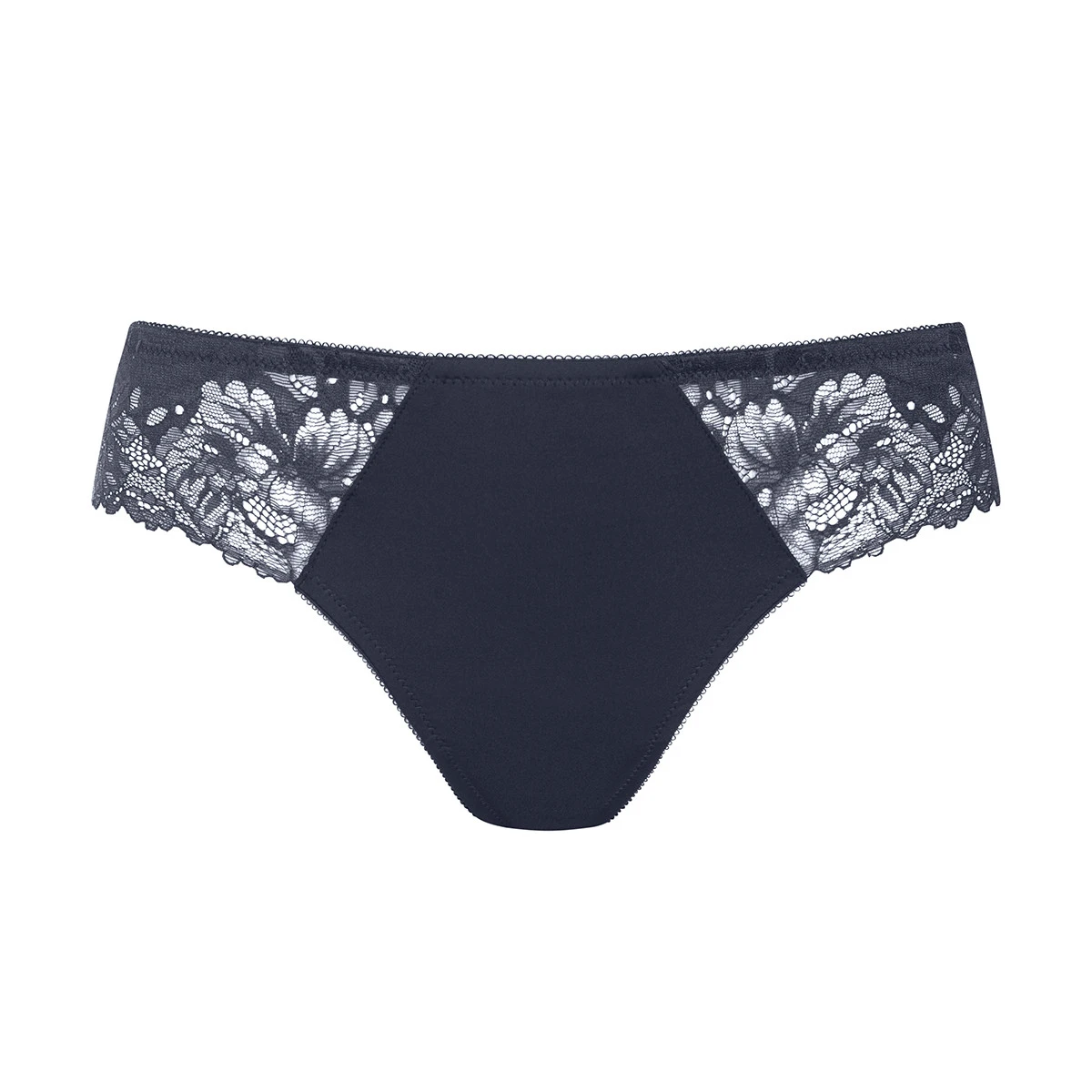 MEY Tanga Brésilien En Dentelle éco-responsable Luxurious Night Blue – Image 5