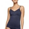 Top à Fines Bretelles En Lyocell Soft Premium Travel Bleu Nuit