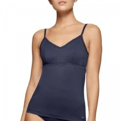 Top Ă Fines Bretelles En Lyocell Soft Premium Travel Bleu Nuit