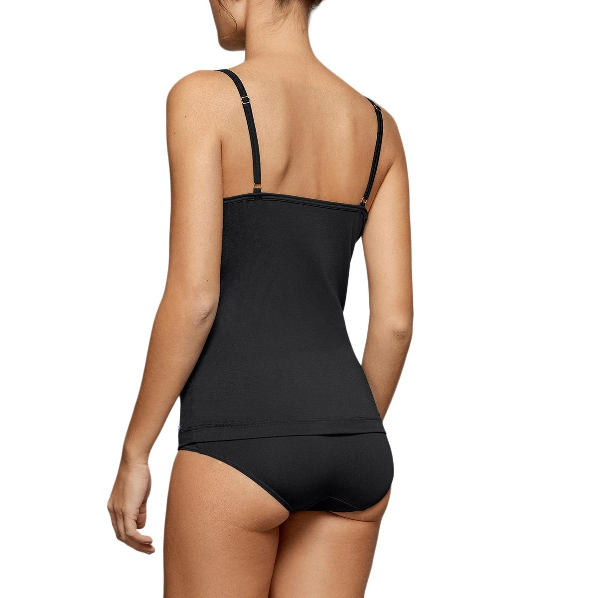 Top à Fines Bretelles En Lyocell Soft Premium Travel Noir – Image 3