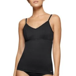 Top Ă Fines Bretelles En Lyocell Soft Premium Travel Noir