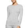 Tricot De Peau Manches Longues Col Rond Thermo Gris