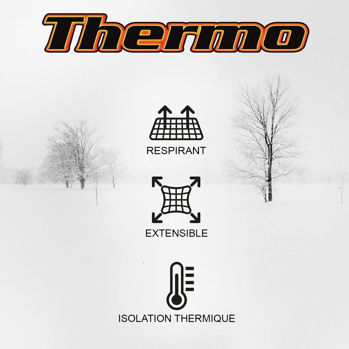 Tricot De Peau Manches Longues Col Rond Thermo Gris – Image 3