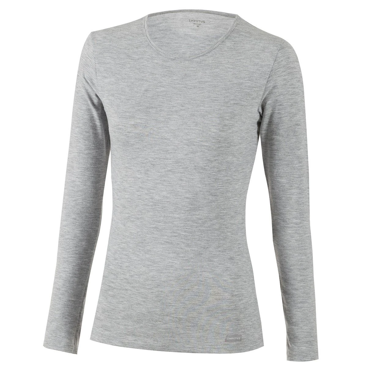 Tricot De Peau Manches Longues Col Rond Thermo Gris – Image 4