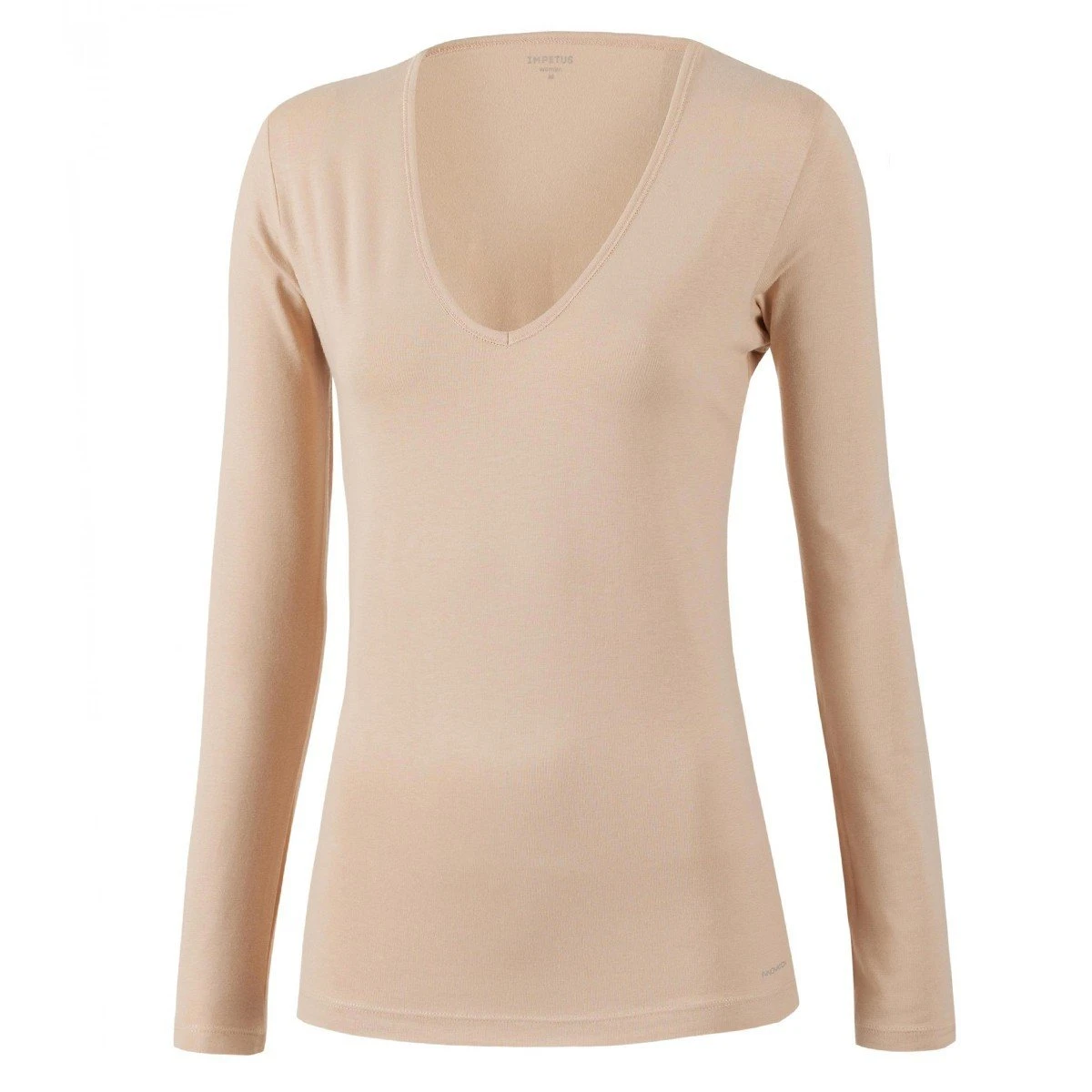 Tricot De Peau Manches Longues Col V Nude Régulateur – Image 3